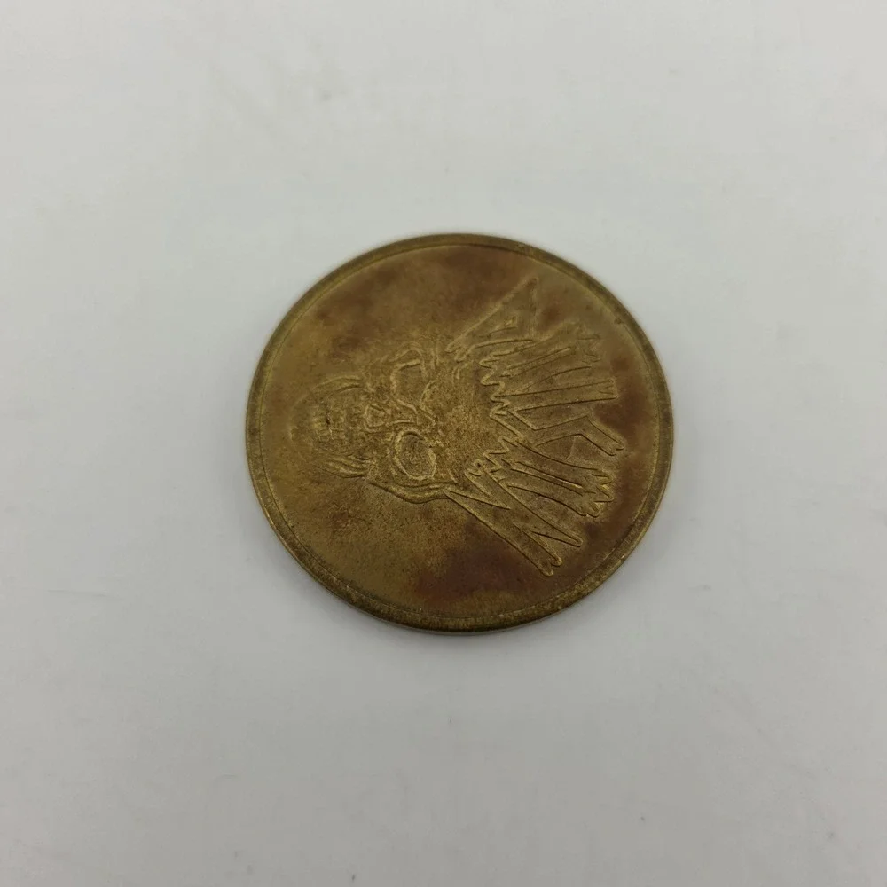 Slammerhead Technology Metal Slammer POG Shark Mohawk Poinson Skull Brass Grunge
